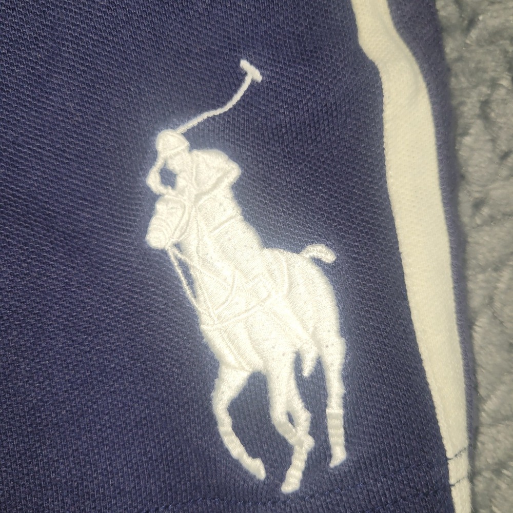 Polo Ralph Lauren Boys Orange Graphic Tee and Navy Blue Pony Shorts Set Size 5 6 - Picture 5 of 8